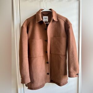 Zara Women’s Tan Shirt Jacket